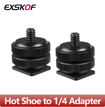 Hot Shoe to 1/4 Adapter Camera Hot Shoe Mount Adapter Flash Shoe to 1/4"-20 Male Post Adapter For GoPro 12 11 10 9 8 7 6 Camera