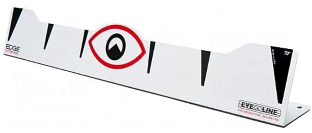 EyeLine Golf 70 Degree Edge Putting Plane Rail - Portable use Outdoors or Indoor Putting mat. Training Aid. Made in USA. Alignment, Stroke Length, Stroke Path Instant Short putt Improvement. 24 in.