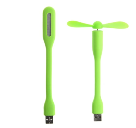 USB Fan Flexible Portable Mini Fan USB 5V Fan with USB LED Light Lamps For Power Notebook Computer Summer Gadget