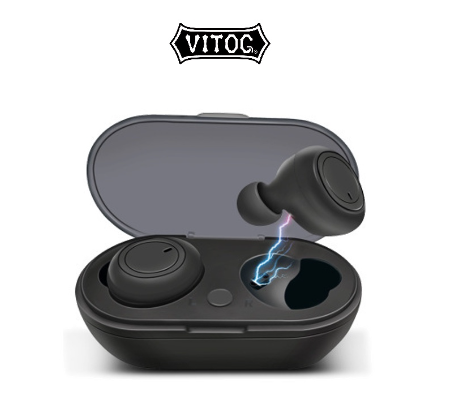 Vitog Y50 TWS Wireless Bluetooth Earphone Touch control 9D Stereo Headset with mic Sport Earphones Waterproof Earbuds LED display