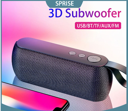 SPRISE Bass Stereo Portable Mini Bluetooth Speaker Wireless, USB Speakers for Computer Laptop, Louder Spiker