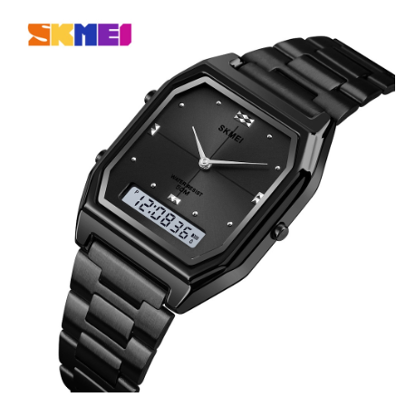 Skmei Women Waterproof Digital Vintage Watch 1612 BLACK