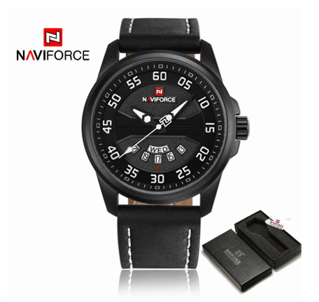 NAVIFORCE Fashion Brand Men's Watches Business Quartz Casual Sport Men Watch Waterproof Calendar 9124 003