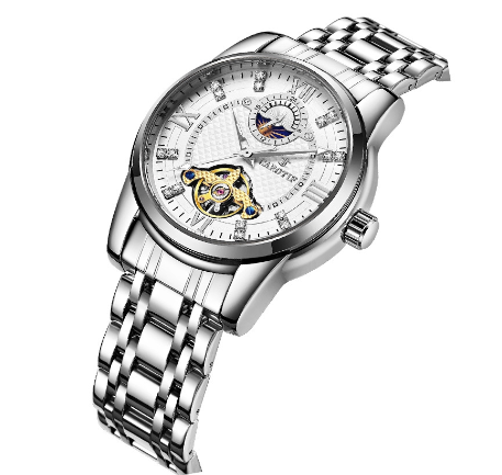 CAROTIF Watch for men Brand Automatic Mechanical Skeleton Sport Watches Waterproof Stainless Steel F6002 7