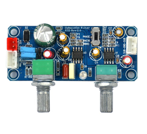 DC 9-32V Low Pass Filter Bass Subwoofer Pre-AMP Amplifier Board with Bass Volume Adjustment