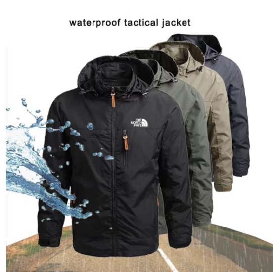 Ready-Stock The North Face Men Outdoor Sharkskin Hooded Windproof Tactical Jacket For Man Waterproof