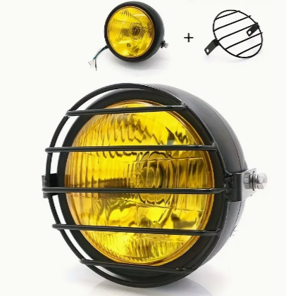 Motorcycle Retro Headlight Grille Protective Cover, CGGN125 XY400 Headlight Round Grille Universal Motorcycle Accessories