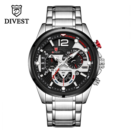 Original Brand DIVEST Men's Watches Top Luxury Fashion Sport Quartz Casual Chronograph Date Waterproof Men Watch 9039 M1
