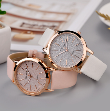 Women Romantic Starry Sky Wrist Watch Leather Rhinestone Designer Ladies Clock YOLA