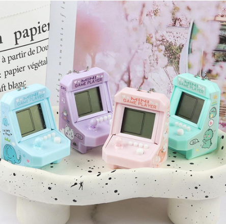 Mini Portable Game Console With Keychain Children Handheld Game Console Toy Puzzle Retro Arcade Creative Toys