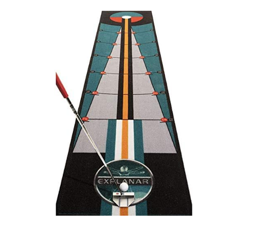 Explanar Golf Putting Mat - 4 Meter (13 Feet) - Indoor Golf Putting Trainer Helping Golfers Improve Putting Visualization, Accuracy and Alignment