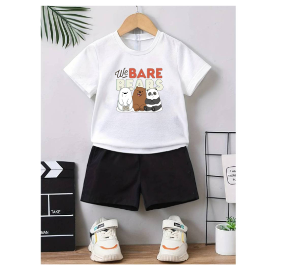 Boys Shirt Suits Baby Polo Terno Clothes 0-5 years Child Print Shirt and Shorts Terno for KidSorts Two Sets of Kids S30