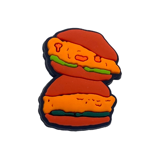 Cartoon Hamburger Food Croc Accessories Fried Chicken Jibbits Charm Popeyes Fries Jibits Crocs for Women Shoe Charms Pins Decoration f11