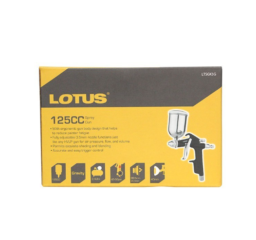Lotus Spraygun 125CC 0.5MM 60PSI LTSGK3G - Paint Tools