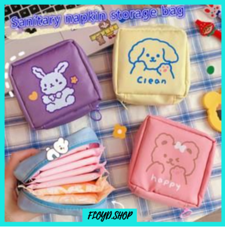 Portable Sanitary Pads Bag Large Capacity Travel Cosmetic Napkin Storage Pouch Napkin