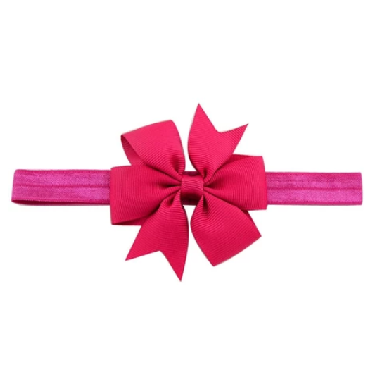 Cute Kids headband Kids Chiffon Bowknot Headbands Solid Color Hair Bows Hair Band Accessories H1
