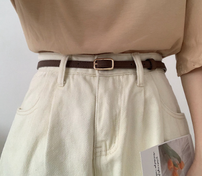 Lovito Women Casual Plain Metal Retro Elegant Versatile Belt LFA12395