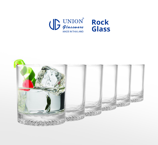 UNION GLASS Clear Glass Rock Glass Water, Juice, Soda, Liquor Glass 245ml | 9oz [Set of 6]