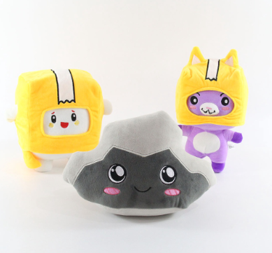 Little Buddy Lankybox Boxy Foxy Rocky Removable Cartoon Robot Soft Toy Plush Children's Gift Turned Into A Doll Box Rock Fox Kids