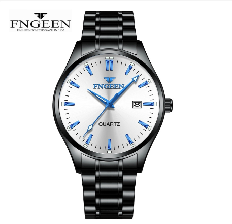 FNGEEN 2111 Men's Quartz Watch BLACK WHITE