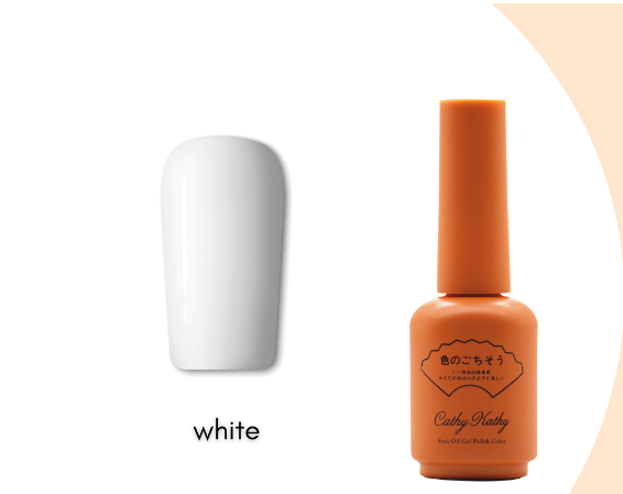 Cathy Kathy Tokyo Collection Japanese UV Color Coat Gel Polish in 15 ML 02 White