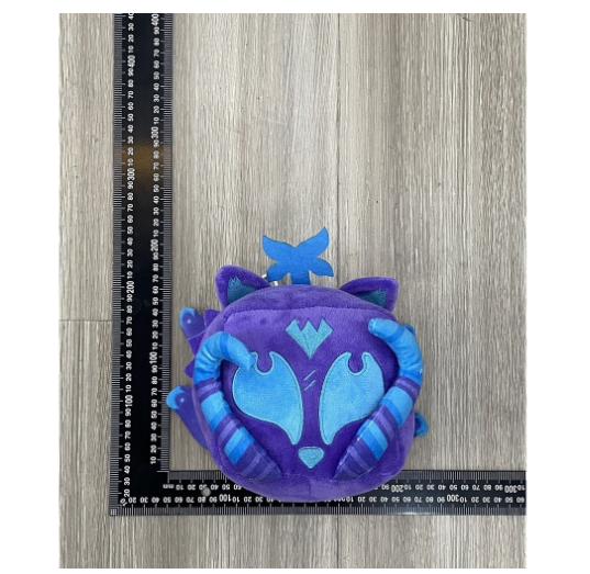Blox Fruits Plush Toys Blox Fruits Game Peripheral Fruit Leopard Print Box Plush Toy Purple Box Doll B6