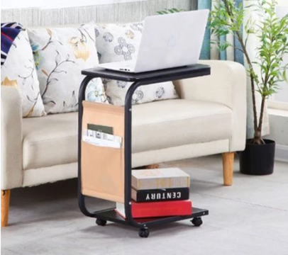 Moveable Small Coffee Table Side Table Mini Flower Shelf With Wheel Balcony Table Bedside Table