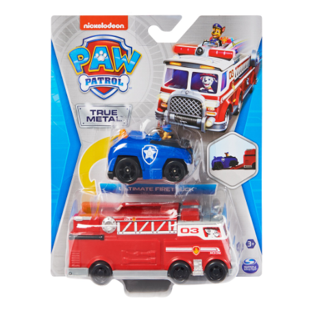 Paw Patrol True Metal PAW Patroller - Firetruck Chase & Marshall - Diecast Team Vehicle