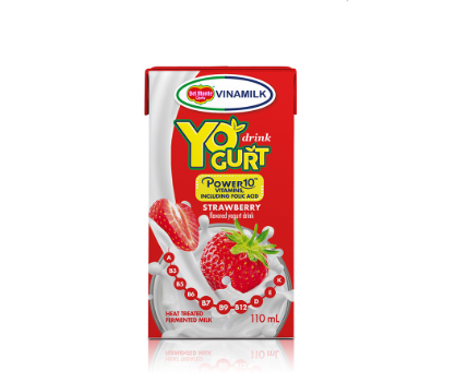 Del Monte Vinamilk YoGurt Strawberry Drinkable Yogurt 110ml