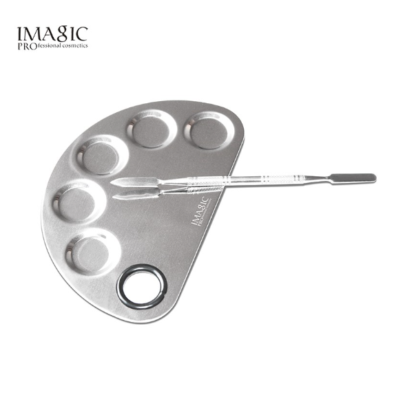 IMAGIC Stainless Steel Paint Palette For Water Color Acrylic Makeup Palette Watercolor Oil Painting