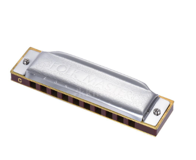 Suzuki 1072-C Folkmaster Standard 10-Hole Diatonic Harmonica BC 7-4