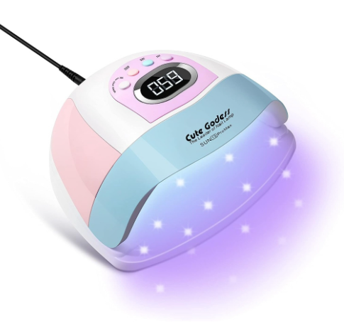 Cute Godess 220W UV LED Nail Lamp Light Dryer for Nails Gel Polish with 45 Beads 4 Timer Setting & LCD Touch Display Screen Auto Sensor