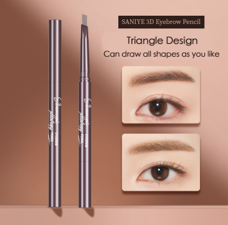 SANIYE Waterproof Brown Eyebrow Pencil Eyebrow Brush Long Lasting Easy Color Eye Makeup M334