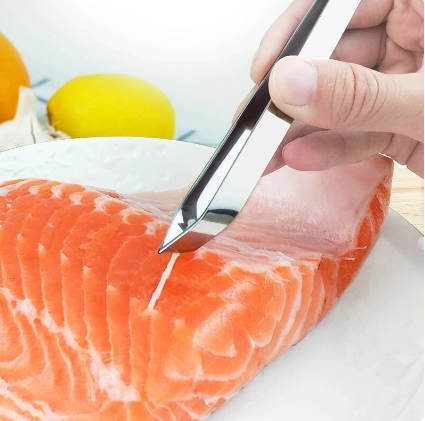 1PS Stainless Steel Tweezers For Food Chef Kitchen TongsRemoving Pliers And Fishbone Clips Kitchen Gadgets Seafood Tools