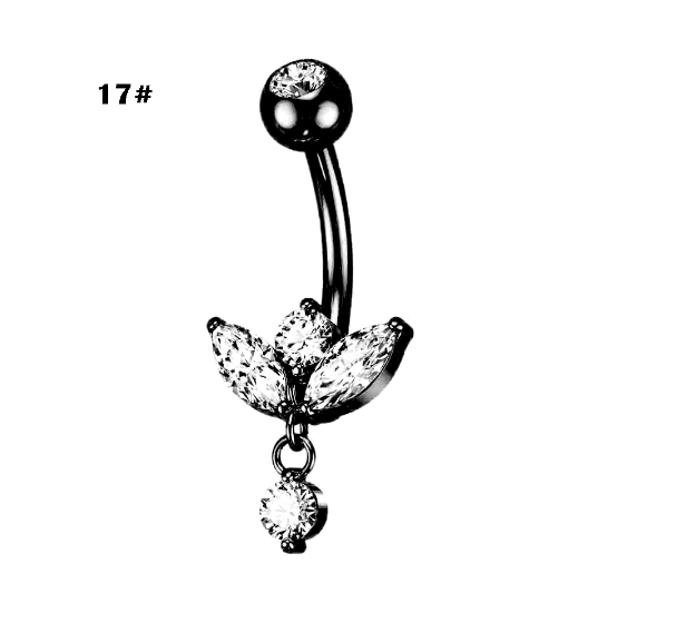 Moon Belly Button Ring Heart Shaped Black Belly Button Ring Button Nail b17