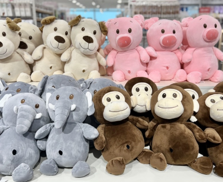 Sitting Animal Plush Toy by Miniso (Dog Elephant Pig Monkey)