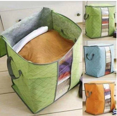 Cotton reel storage box for blanket closet sweater