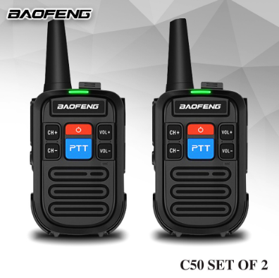 Baofeng BF-C50 Frequency 400-470MHz 16 Channels Mini Ultra Thin Walkie Talkie Set of 2