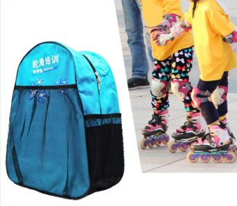 Roller Skate Backpack, Speed Skating Bag Adjustable Boys Girls Organizer Quad Skate Shoes Bag Inline Skating Bag for Ski Boot
