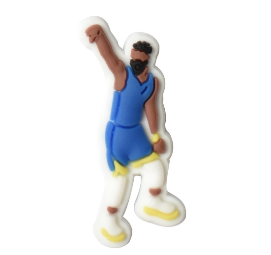 Cute Curry Basketball Jibbitz Kobe Shoe Charms Lakers Bryant Jibitz Croc Charm NBA Croc Jibbits Pin for Men Shoes Accessories Decoration B25