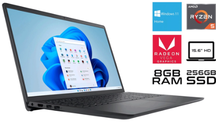 Dell Inspiron 15 3000 Series 3515, AMD Ryzen 5, 15.6" HD Non-Touch Laptop, 8GB/256GB SSD