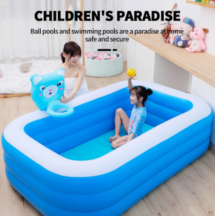 3M 2.1M Inflatable Swimming Pool Large Pools for Family With Air Pump Portable Adults Kids Pool