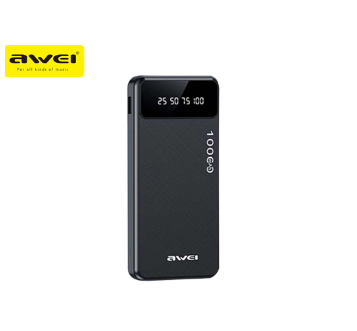 Awei P131K 10000mAh Portable Power Bank Fast Charging LED Display and Built-in Cable Powerbank COD