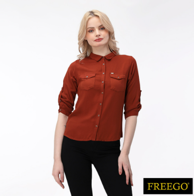 Freego Ladies Bold Twill Rayon 3/4 Sleeves Polo AST04-0089