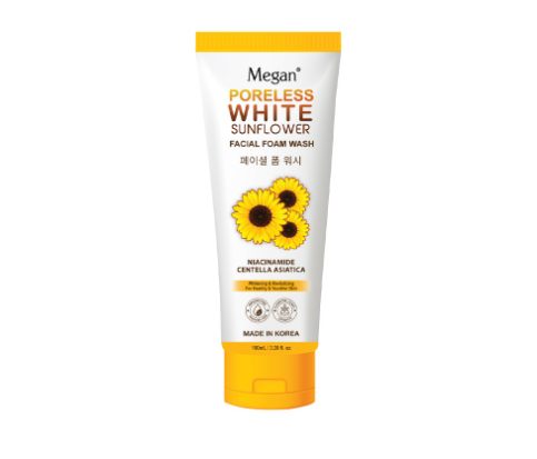 MEGAN Poreless White Sunflower Facial Foam Wash 100ML