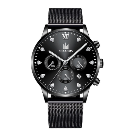 Fashion Men Stainless Steel Quartz Watches with Calendar M07