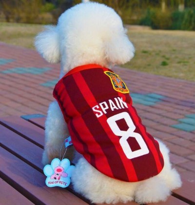 Dog Clothes World Cup Pet Jersey Puppy Print Vest Dog T-shirt Pet Clothing