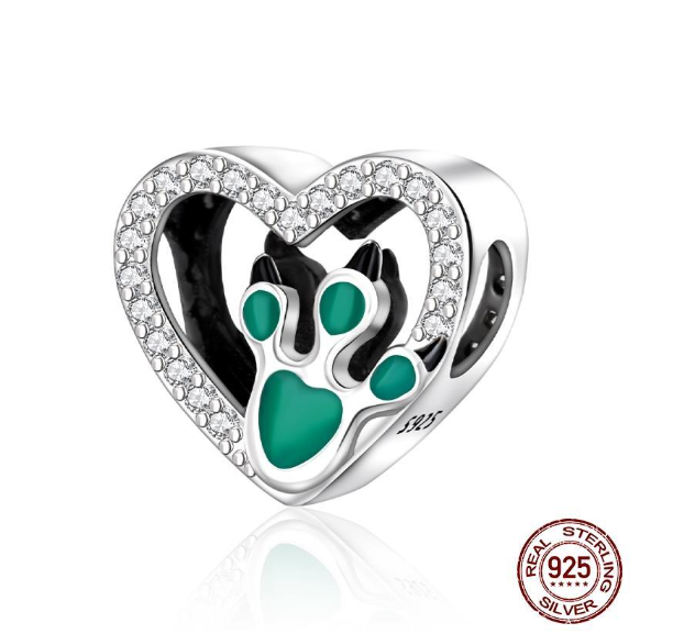 Authentic 925 Sterling Silver Blue Crystal Enamel Heart Charm Fit Women Bracelet Friend Surprise Birthday Jewelry Beads Gift 007