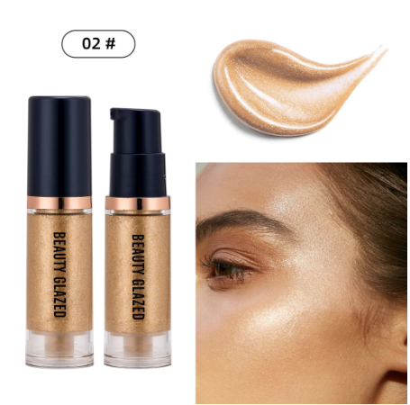 BEAUTY GLAZED 4 Colors Highlighter Eye shadow Makeup Diamond Lightweight Illuminating Liquid Eyeshadow Face Makeup Beauty Cosmetics