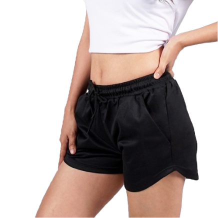 INSPI Basics Walking Shorts for Woman Summer Korean Cotton Pambahay Beach Outfit IXB (Black)